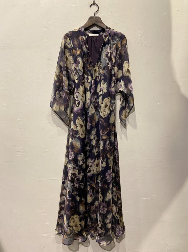 Antigone 3/4 Sleeve Dress - Dark Floral