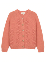 The Great Diamond Bobble Cardigan in Bright Rouge