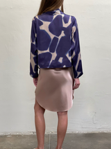 Simone Shirt Jacket in Royal Giraffe