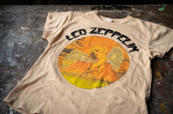 MadeWorn Led Zeppelin Swan Song Crew Tee - Sun Bleach