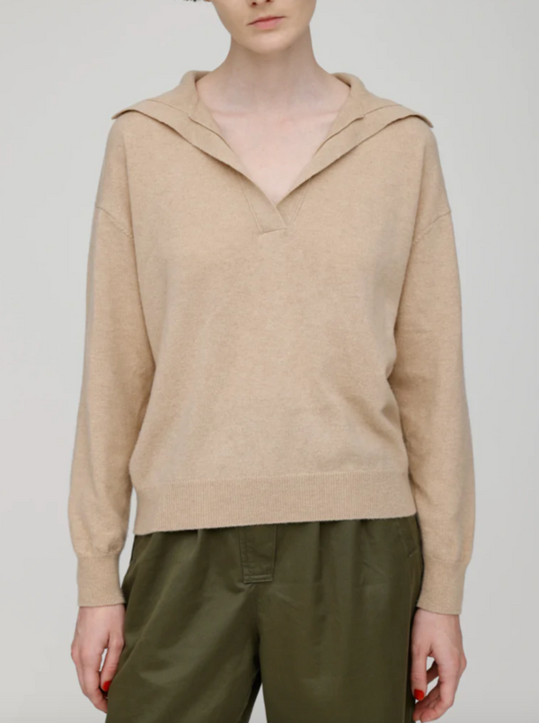 Moussy Polo Collar Knit - Beige