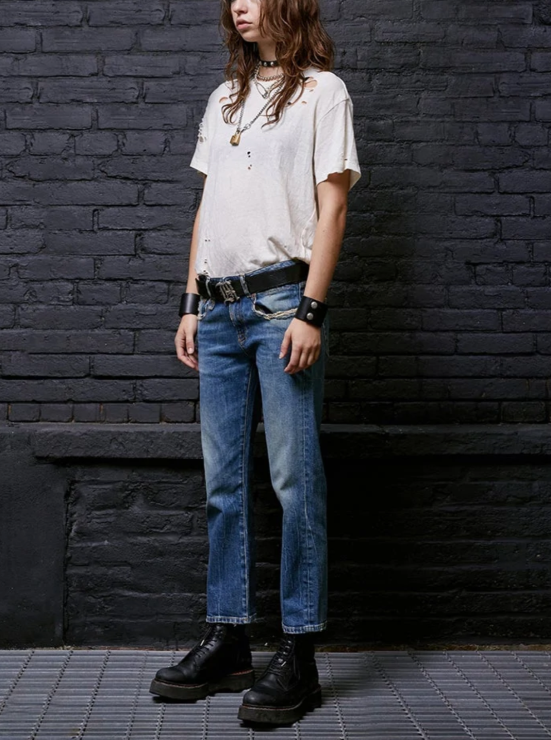 【R13】ボーイストレート BOY STRAIGHT JEANS - MELVIN BLUE STRETCH -R13