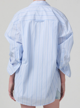 Citizens of Humanity Kayla Shirt in Aquis Stripe