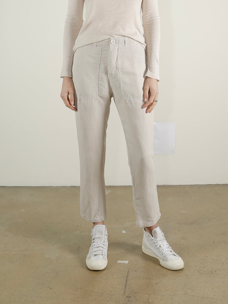 Frankie Utility Pant in Linen - Cement